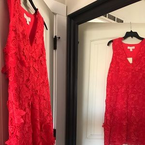 Michael Kors Butterfly Appliqué Dress in Poppy